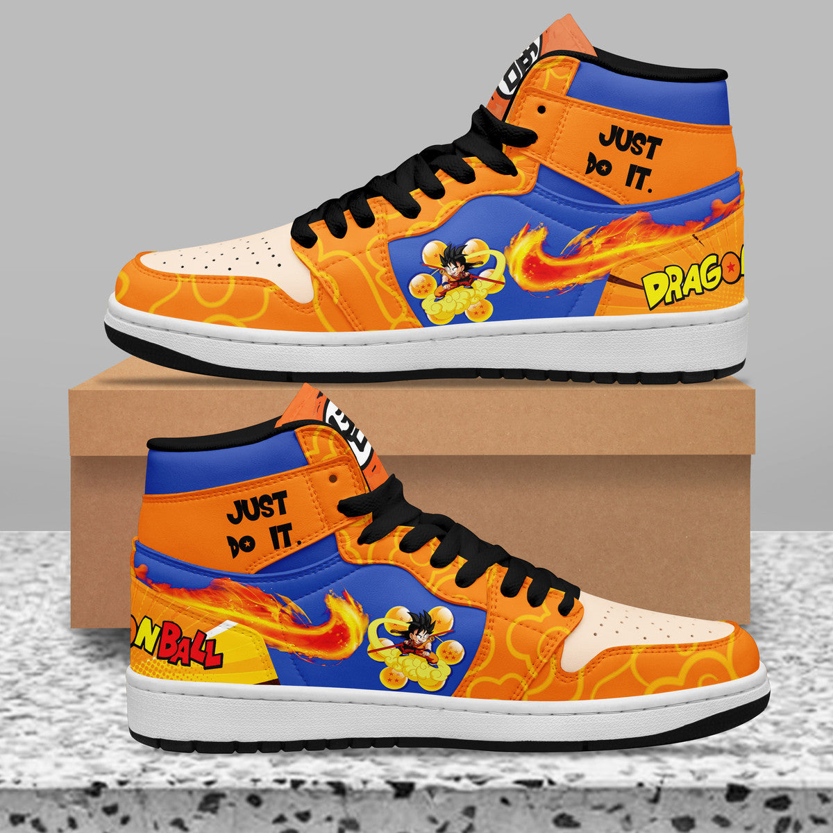 Ideafootwear Dragon Ball Z AJ1 High Sneakers Shoes For Men And Women 9