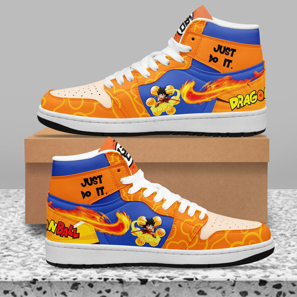 Ideafootwear Dragon Ball Z AJ1 High Sneakers Shoes For Men And Women 8