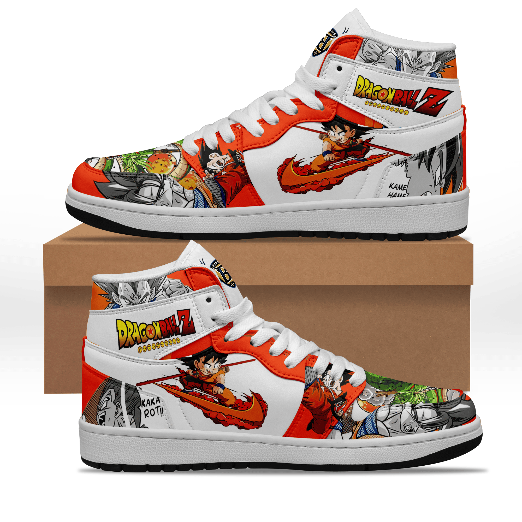 Ideafootwear Dragon Ball Z AJ1 High Sneakers Shoes For Men And Women 10