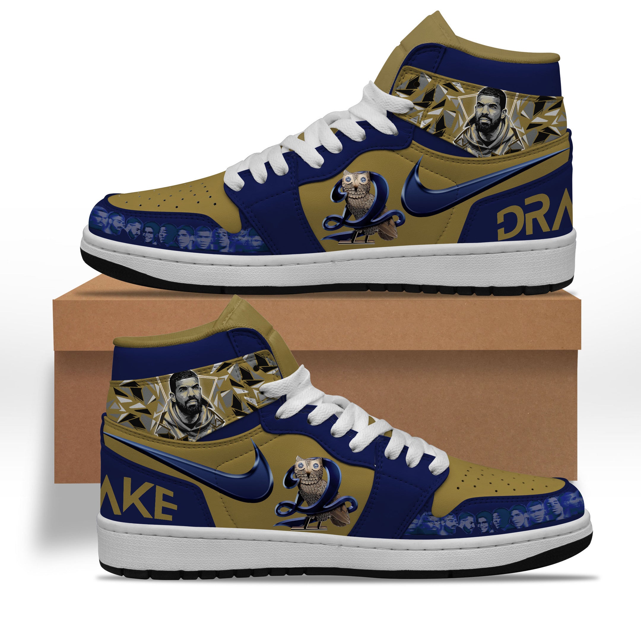 Ideafootwear Drake AJ1 High Sneakers Shoes For Men And Women 3