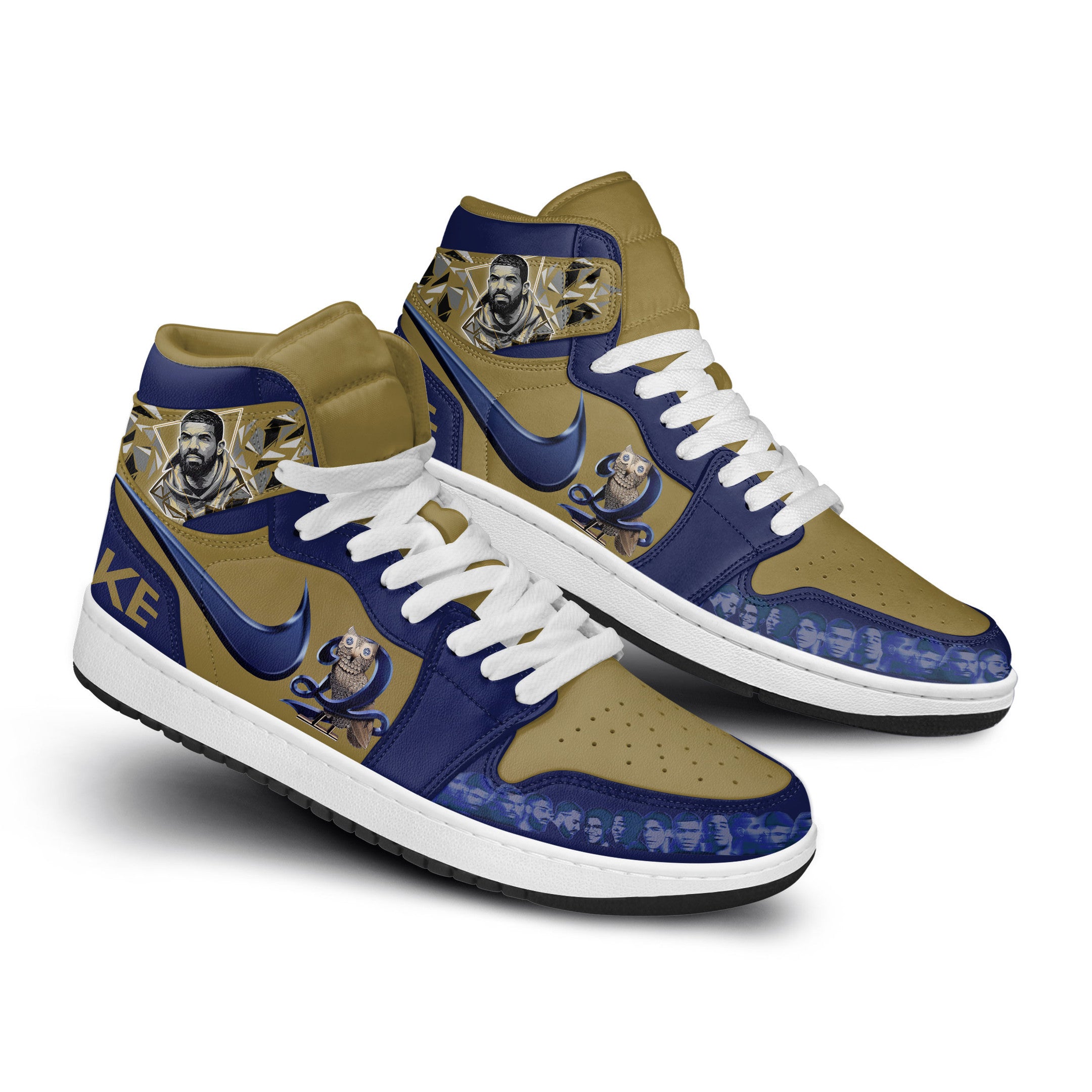 Ideafootwear Drake AJ1 High Sneakers Shoes For Men And Women 3
