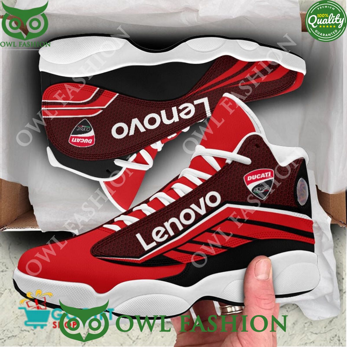 Ideafootwear Ducati Lenovo AJ13 Sneakers Shoes For Men And Women 1