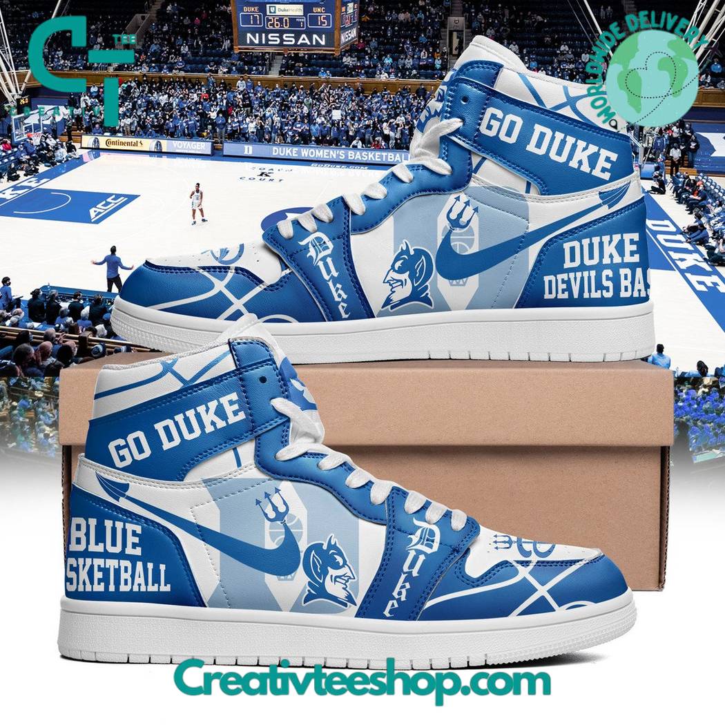 Ideafootwear Duke Blue Devils AJ1 High Sneakers Shoes For Men And Women 4
