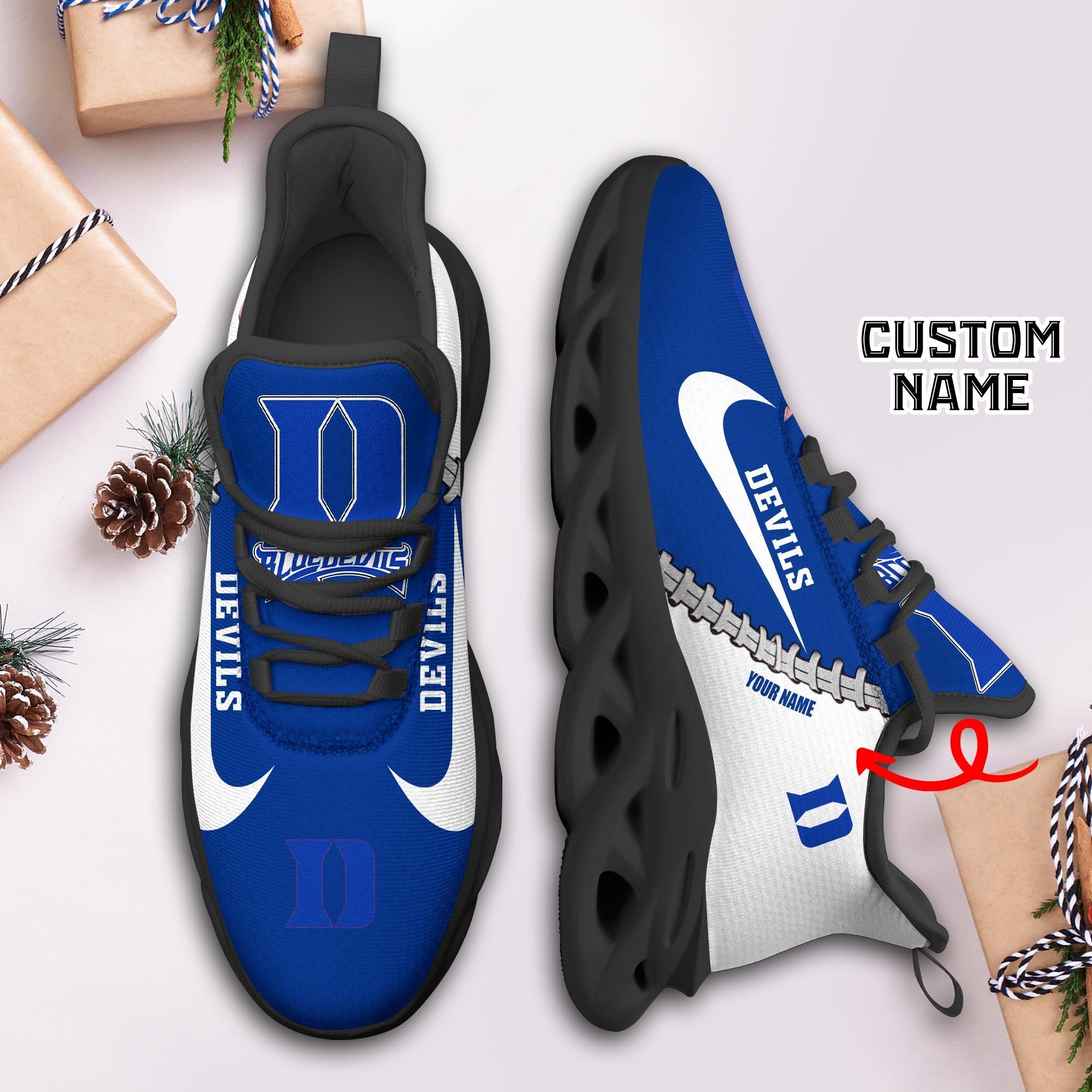 Ideafootwear Duke Blue Devils Max Soul Shoes Sneakers For Men And Women 1