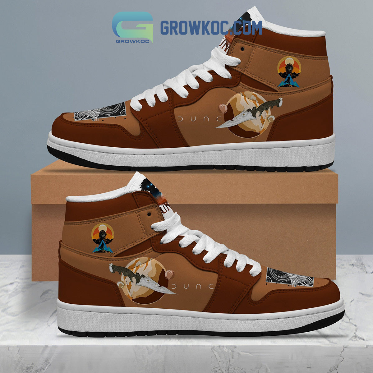 Ideafootwear Dune AJ1 High Sneakers Shoes For Men And Women 2