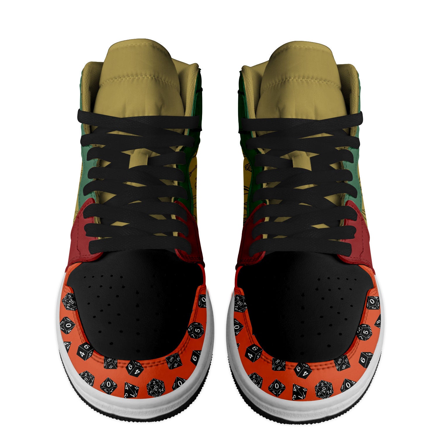 Ideafootwear Dungeons & Dragons AJ1 High Sneakers Shoes For Men And Women 2