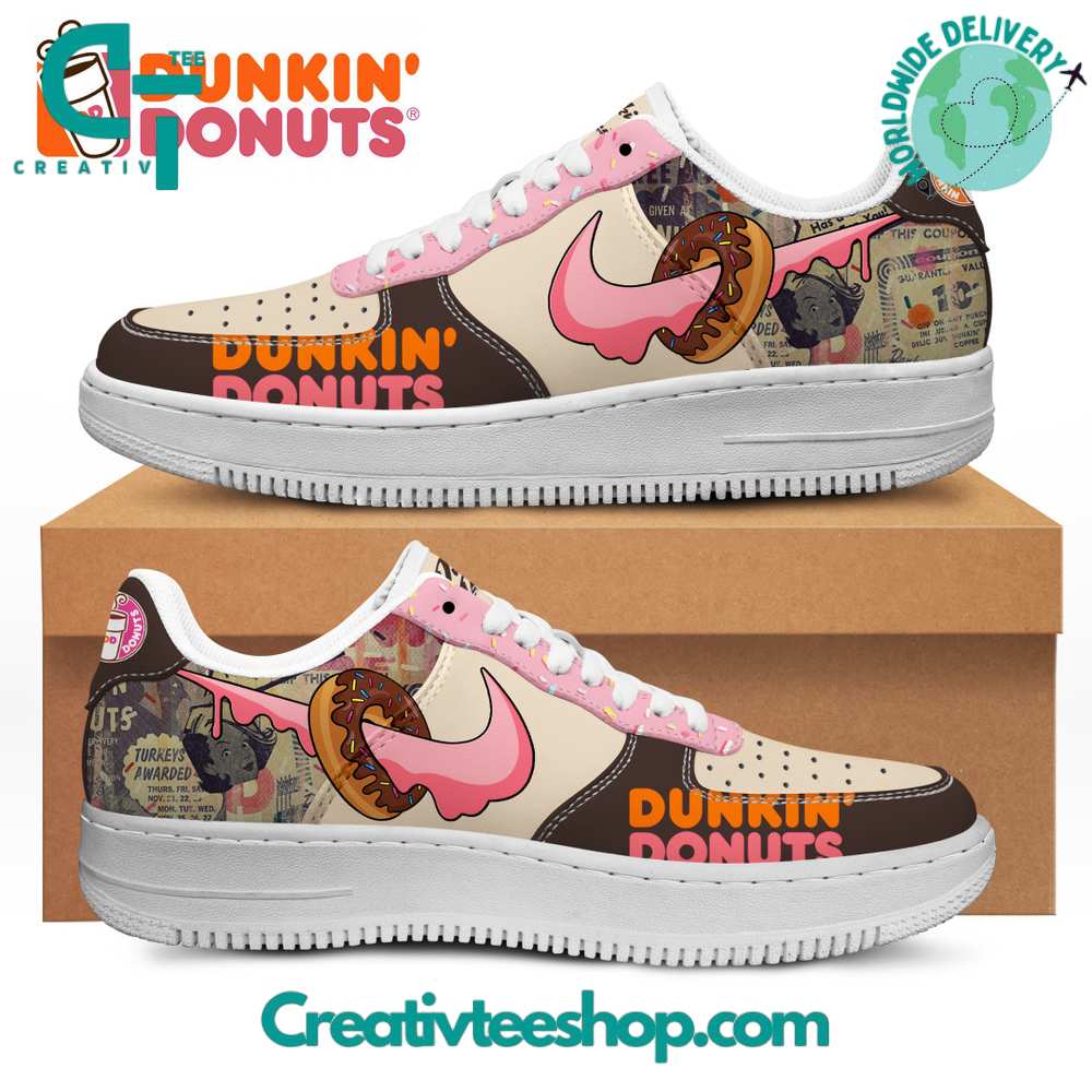 Ideafootwear Dunkin Donuts  Air Low-Top Sneakers Shoes For Men And Women 1