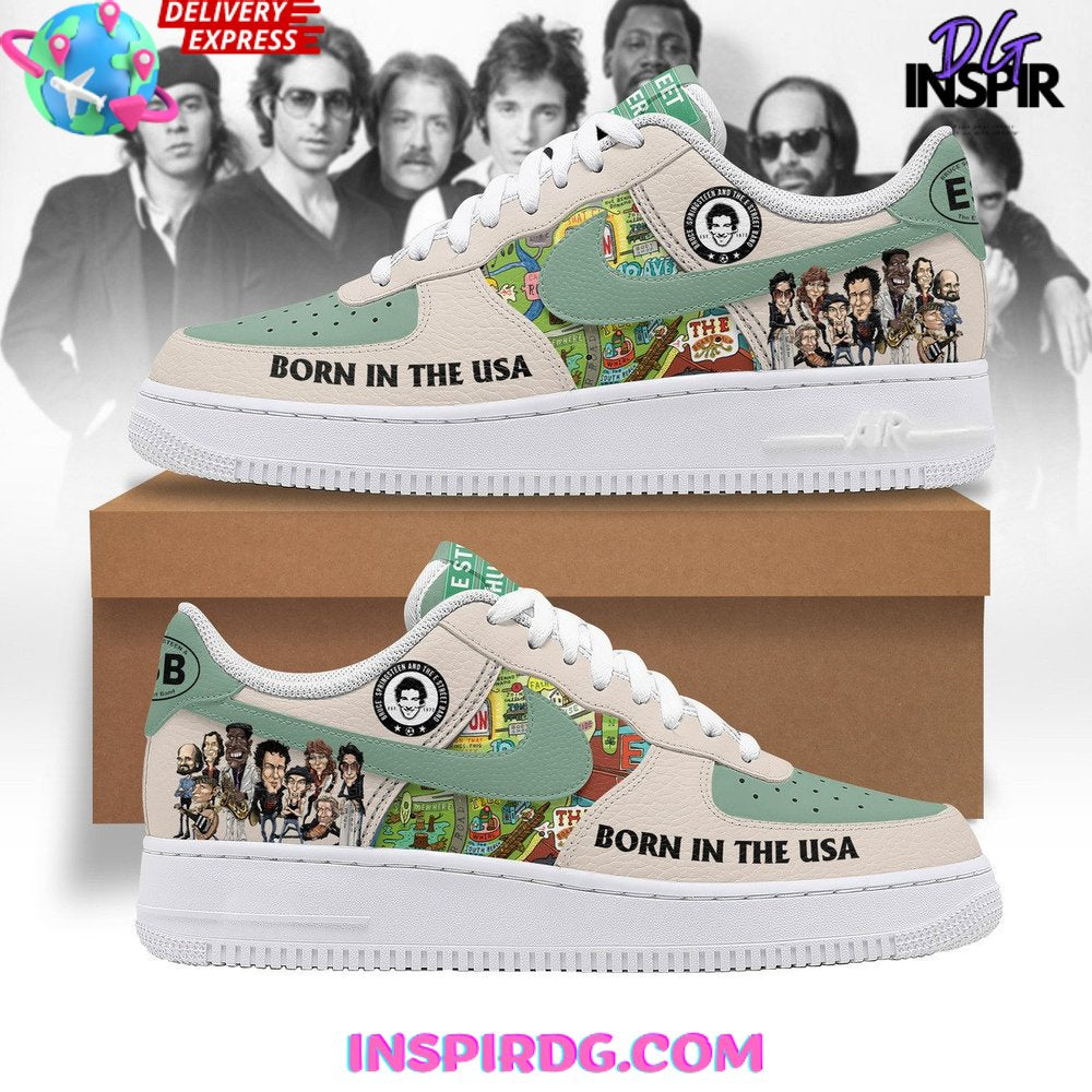 Ideafootwear E Street Band Born In The USA Air Low-Top Sneakers Shoes For Men And Women 1