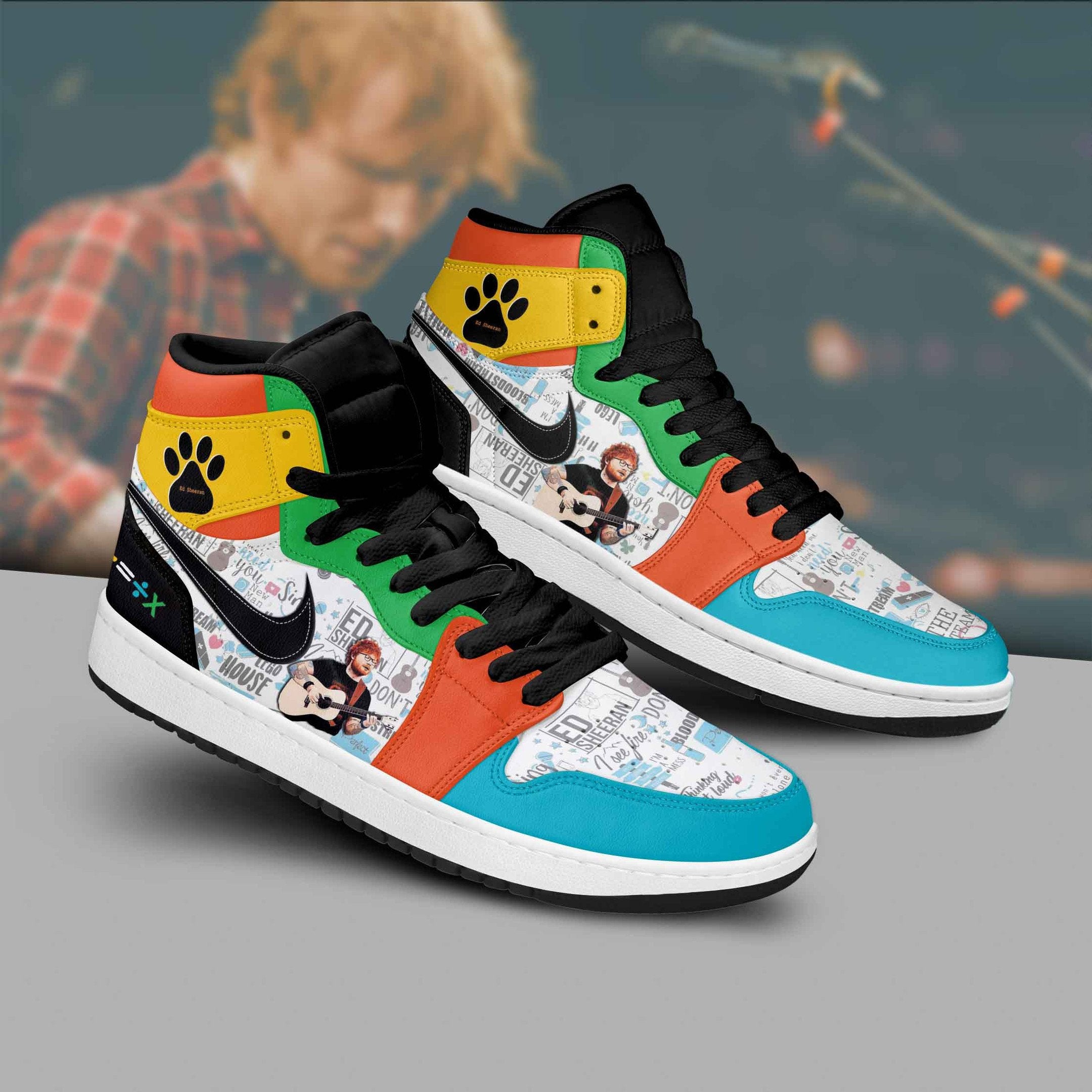 Ideafootwear Ed Sheeran AJ1 High Sneakers Shoes For Men And Women 3
