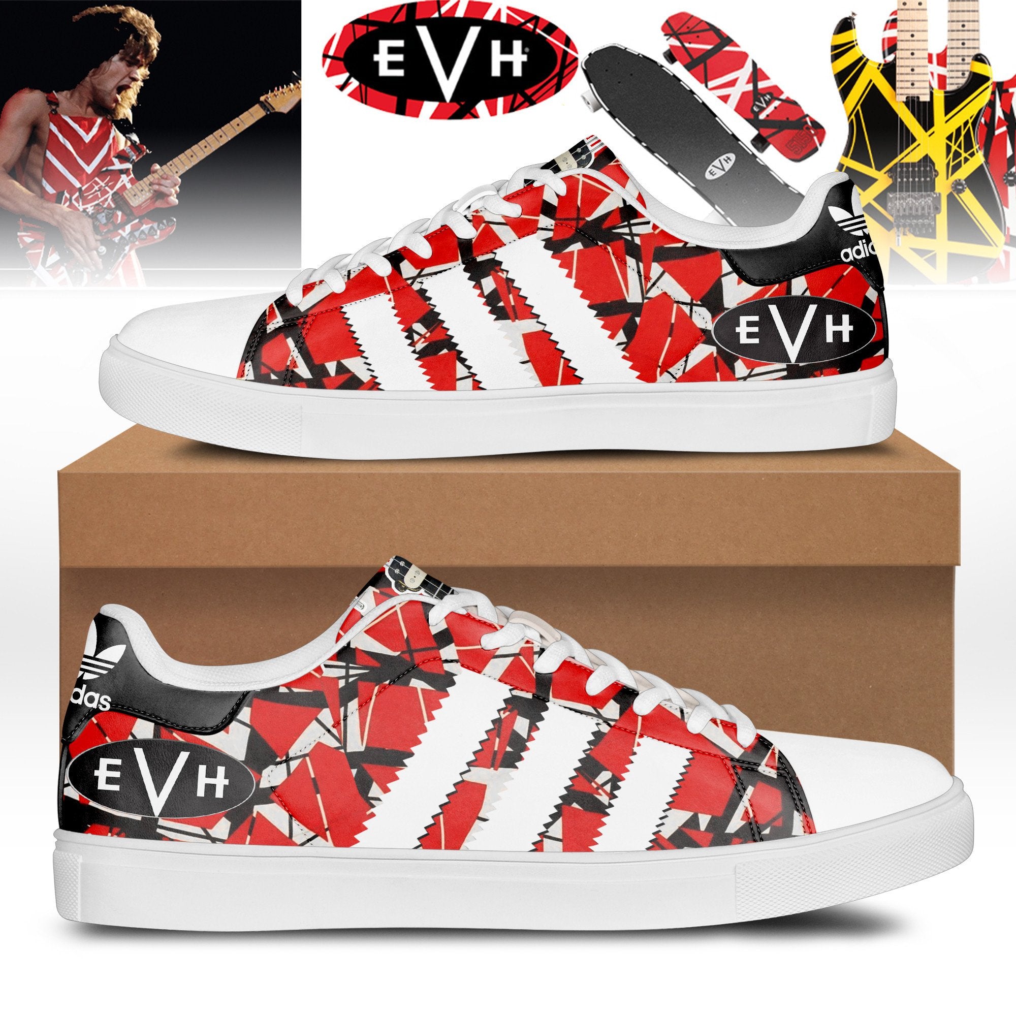 Ideafootwear Eddie Van Halen Skate Stan Shoes Sneakes For Men And Women 1