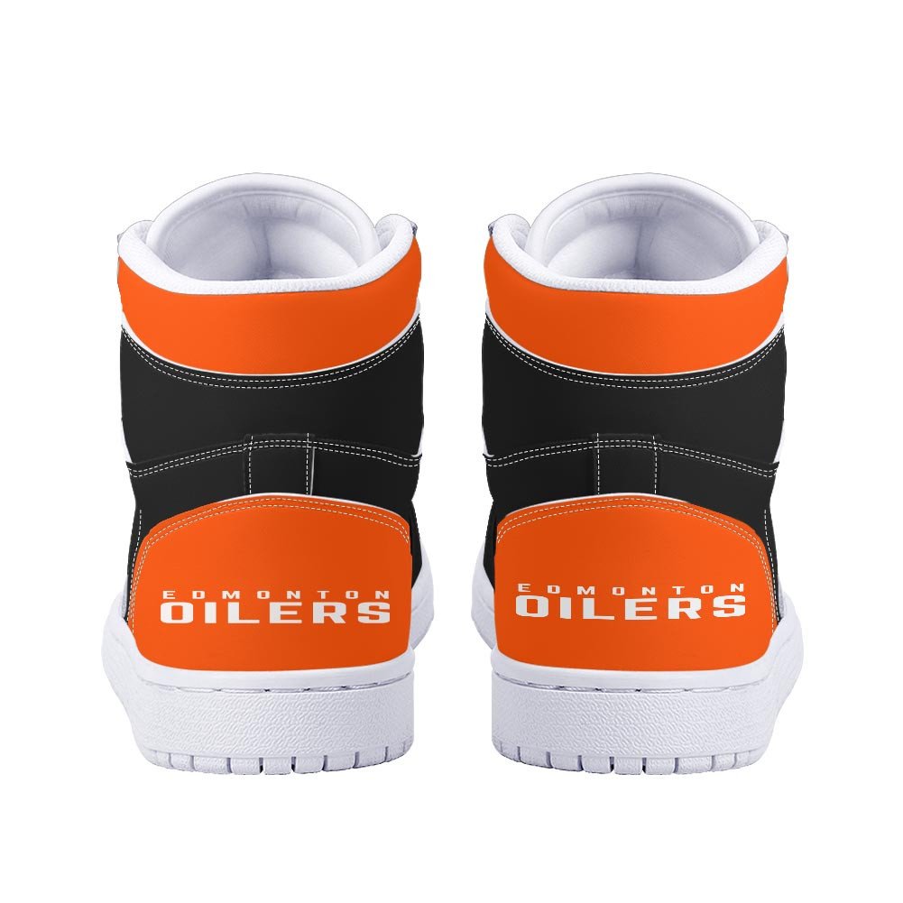 Ideafootwear Edmonton Oilers AJ1 High Sneakers Shoes For Men And Women 5