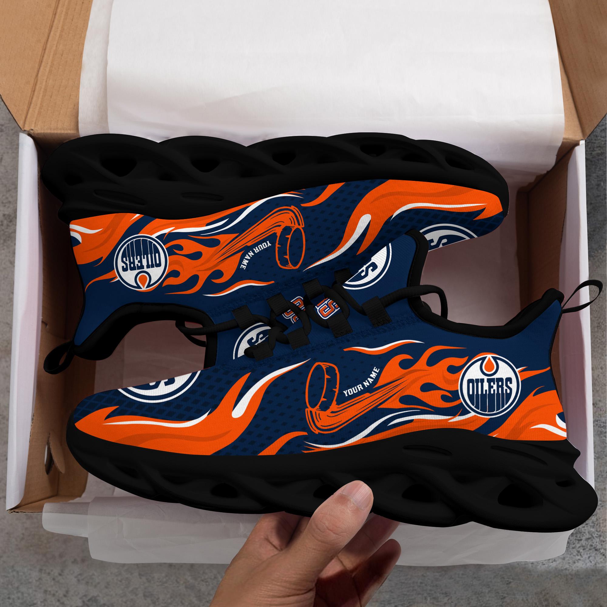Ideafootwear Edmonton Oilers Max Soul Shoes Sneakers For Men And Women 3