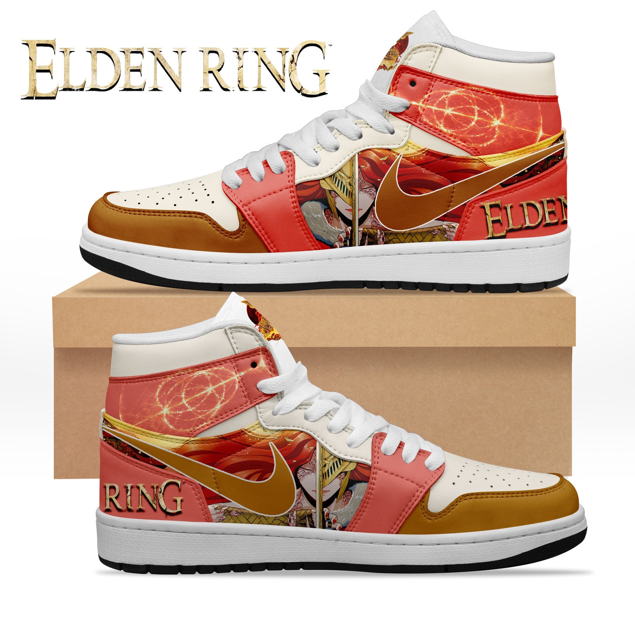Ideafootwear Elden Ring AJ1 High Sneakers Shoes For Men And Women 1