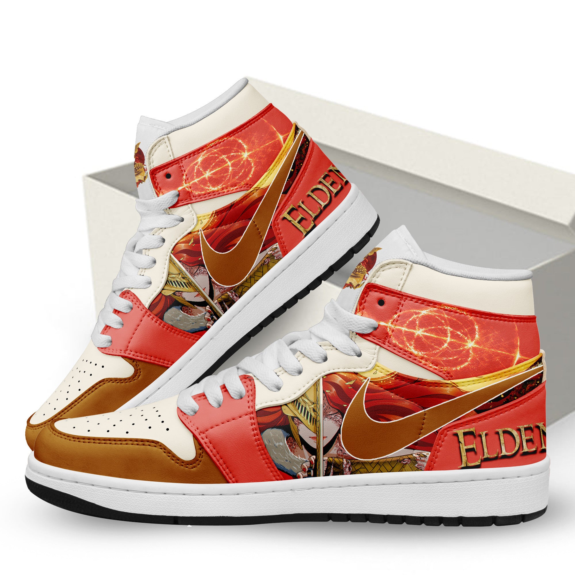 Ideafootwear Elden Ring AJ1 High Sneakers Shoes For Men And Women 1