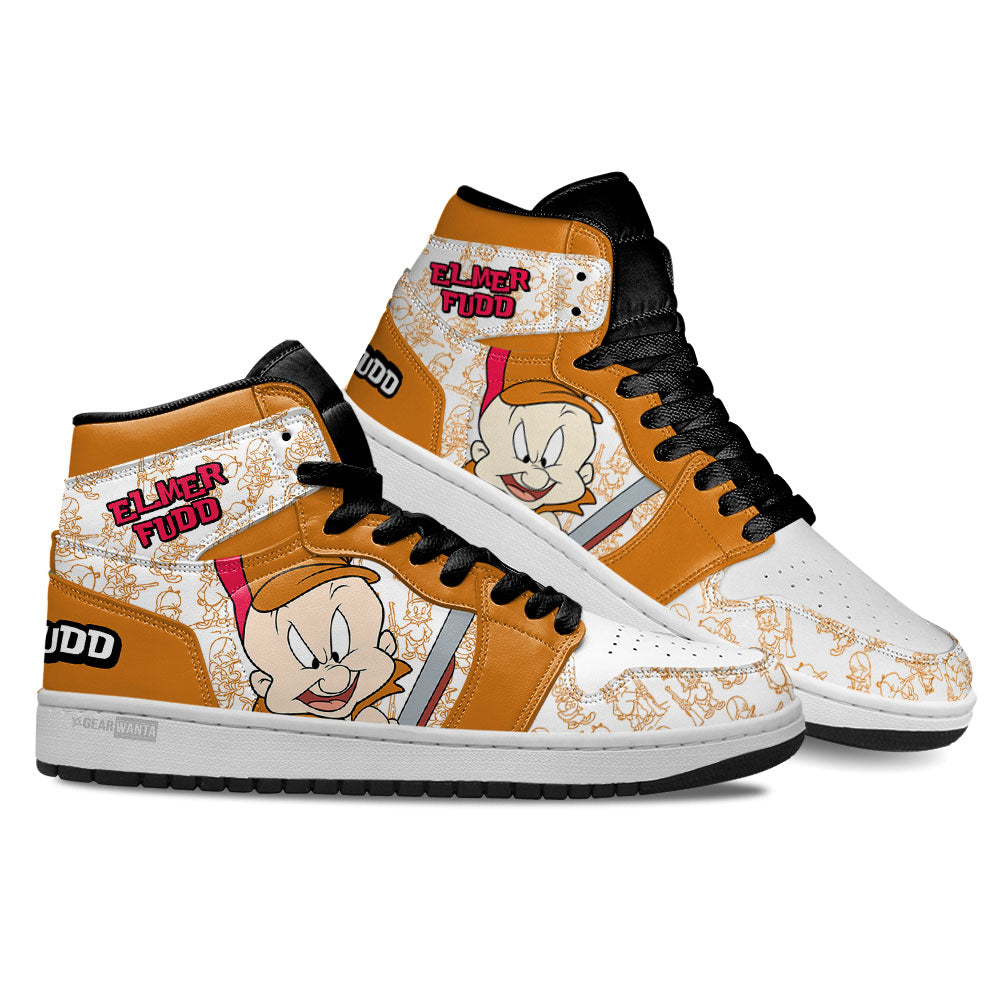 Ideafootwear Elmer Fudd AJ1 High Sneakers Shoes For Men And Women 1