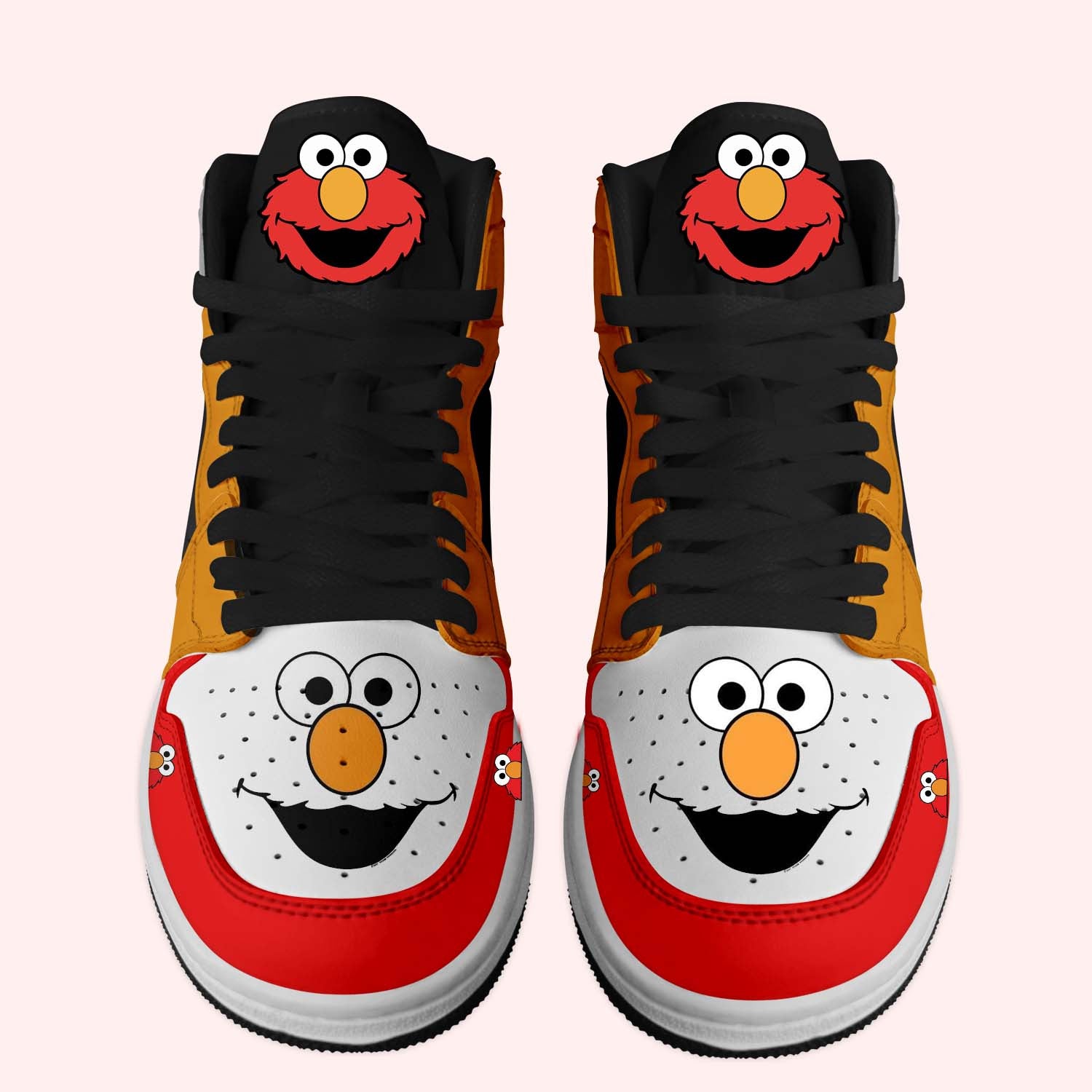 Ideafootwear Elmo Ernie AJ1 High Sneakers Shoes For Men And Women 1