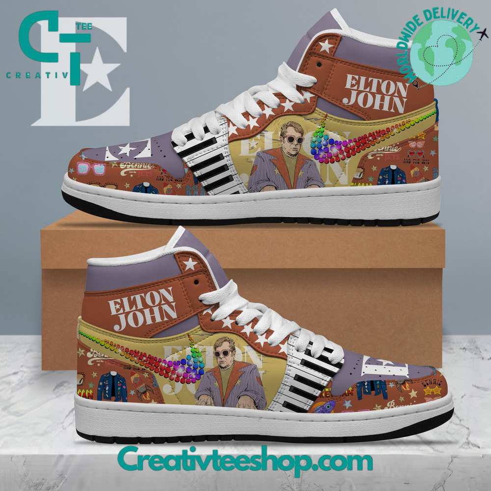 Ideafootwear Elton John AJ1 High Sneakers Shoes For Men And Women 2