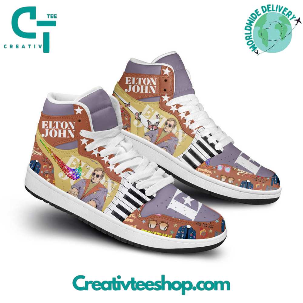 Ideafootwear Elton John AJ1 High Sneakers Shoes For Men And Women 2