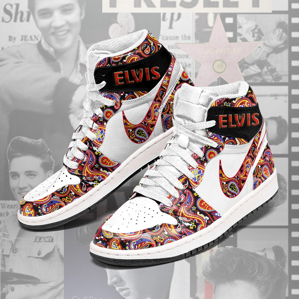 Ideafootwear Elvis Presley AJ1 High Sneakers Shoes For Men And Women 8