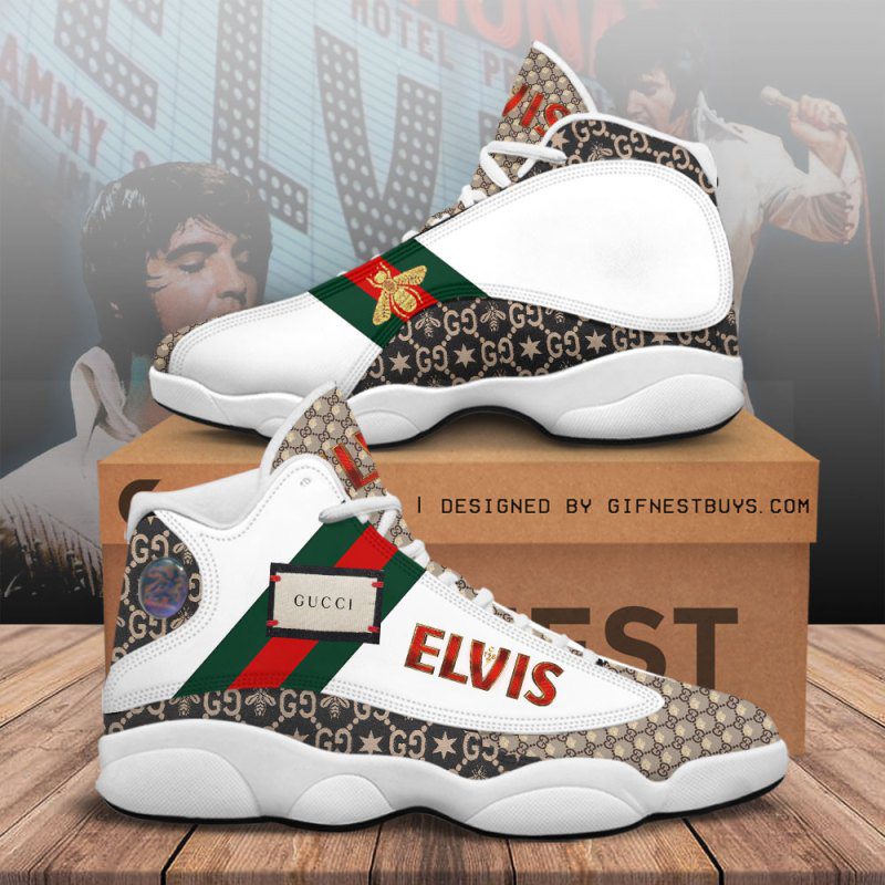 Ideafootwear Elvis Presley AJ13 Sneakers Shoes For Men And Women 2