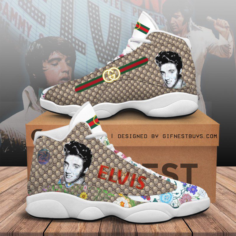 Ideafootwear Elvis Presley AJ13 Sneakers Shoes For Men And Women 6