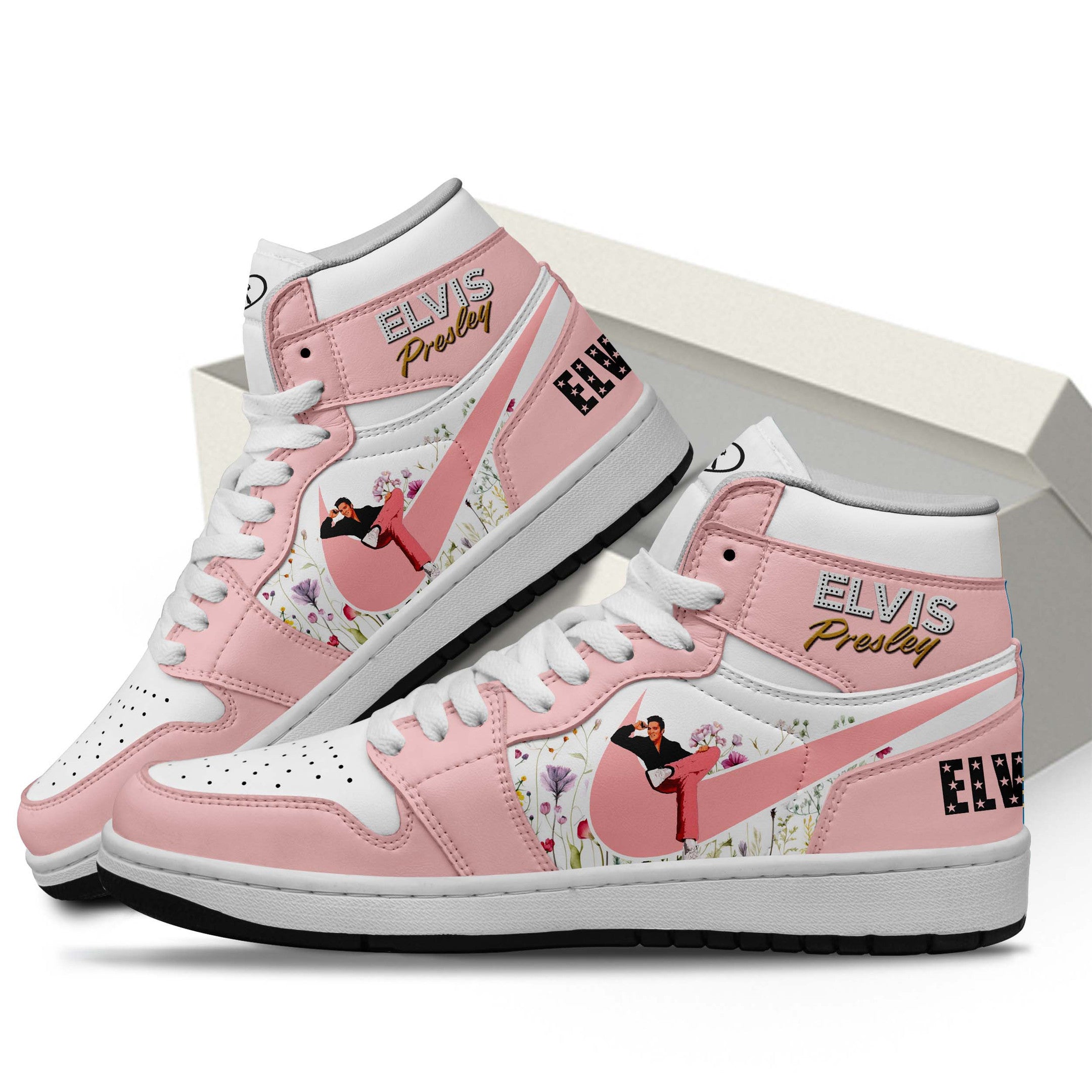 Ideafootwear Elvis Presley AJ1 High Sneakers Shoes For Men And Women 17