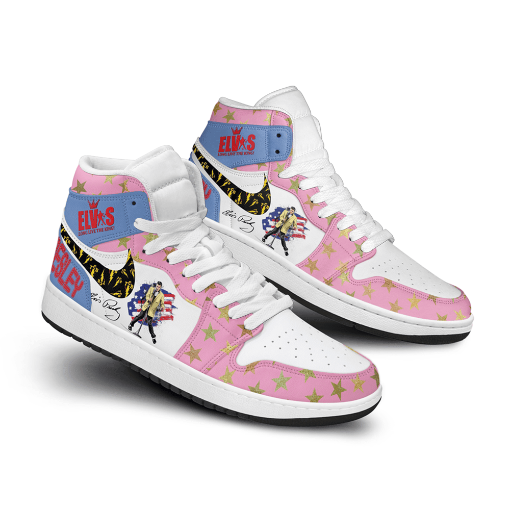 Ideafootwear Elvis Presley AJ1 High Sneakers Shoes For Men And Women 10