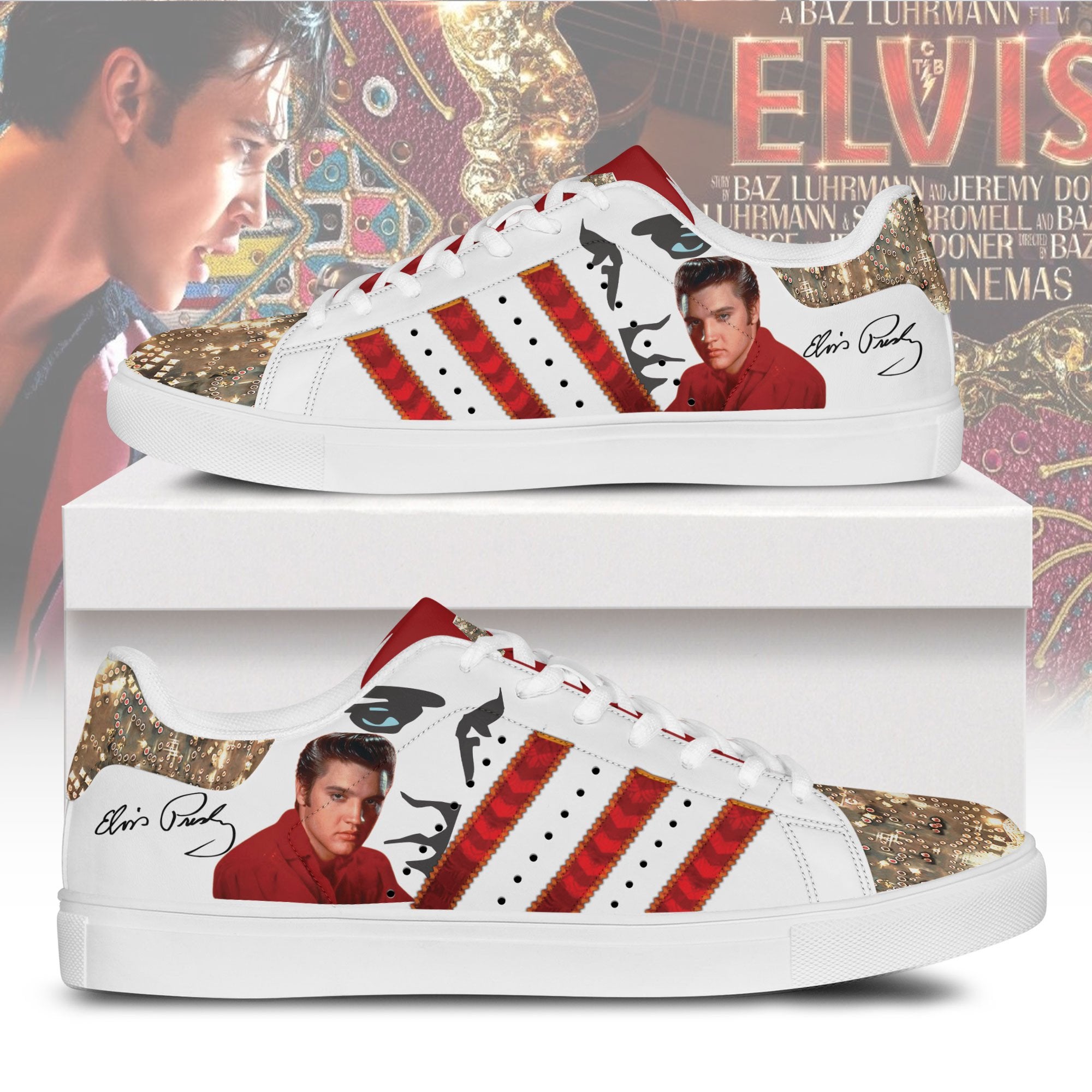 Ideafootwear Elvis Presley Skate Stan Shoes Sneakes For Men And Women 14