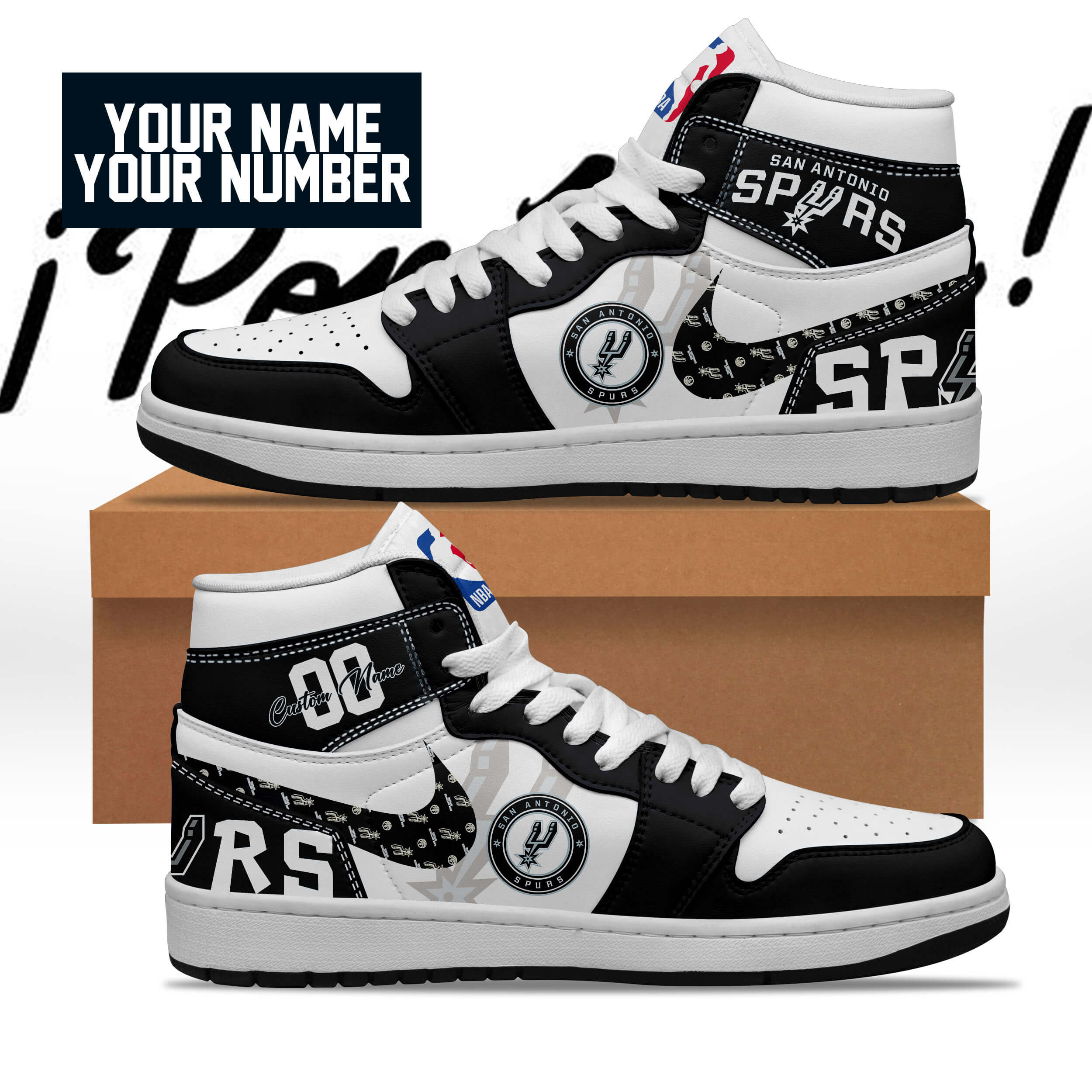 Ideafootwear Erie BayHawks AJ1 High Sneakers Shoes For Men And Women 1