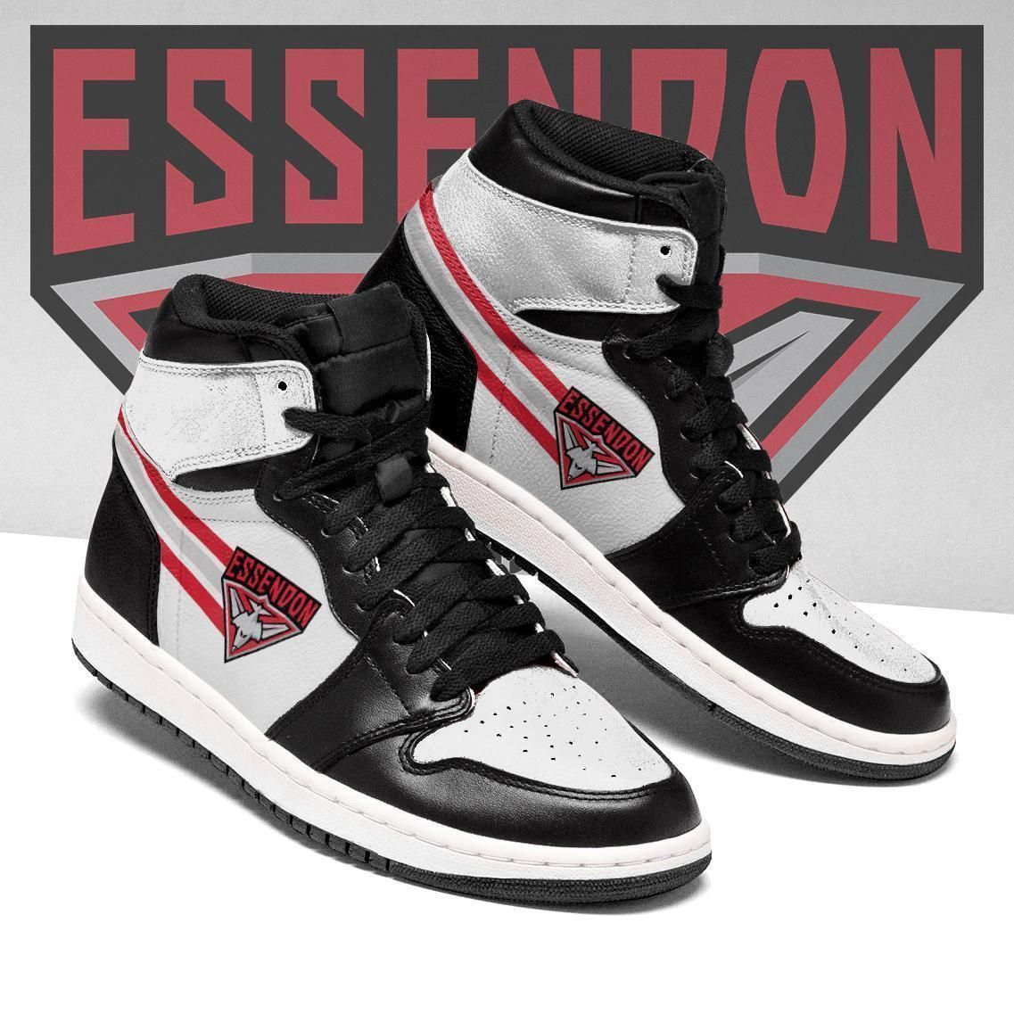 Ideafootwear Essendon Bombers AFL AJ1 High Sneakers Shoes For Men And Women 1
