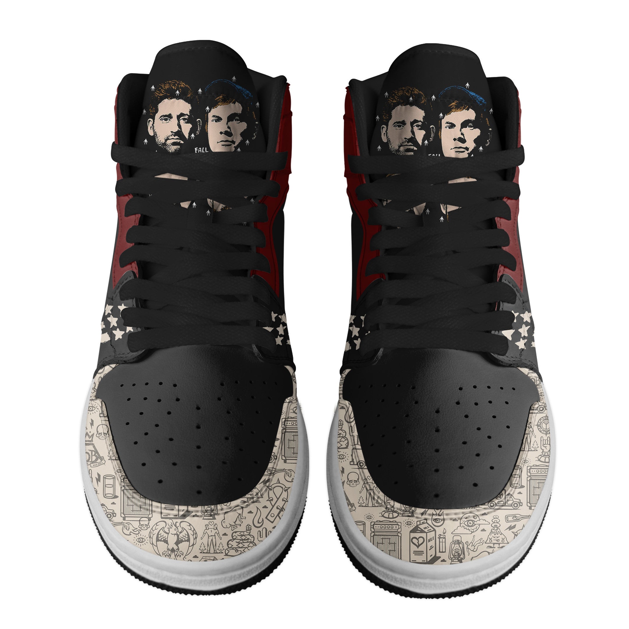 Ideafootwear Fall Out Boy AJ1 High Sneakers Shoes For Men And Women 4