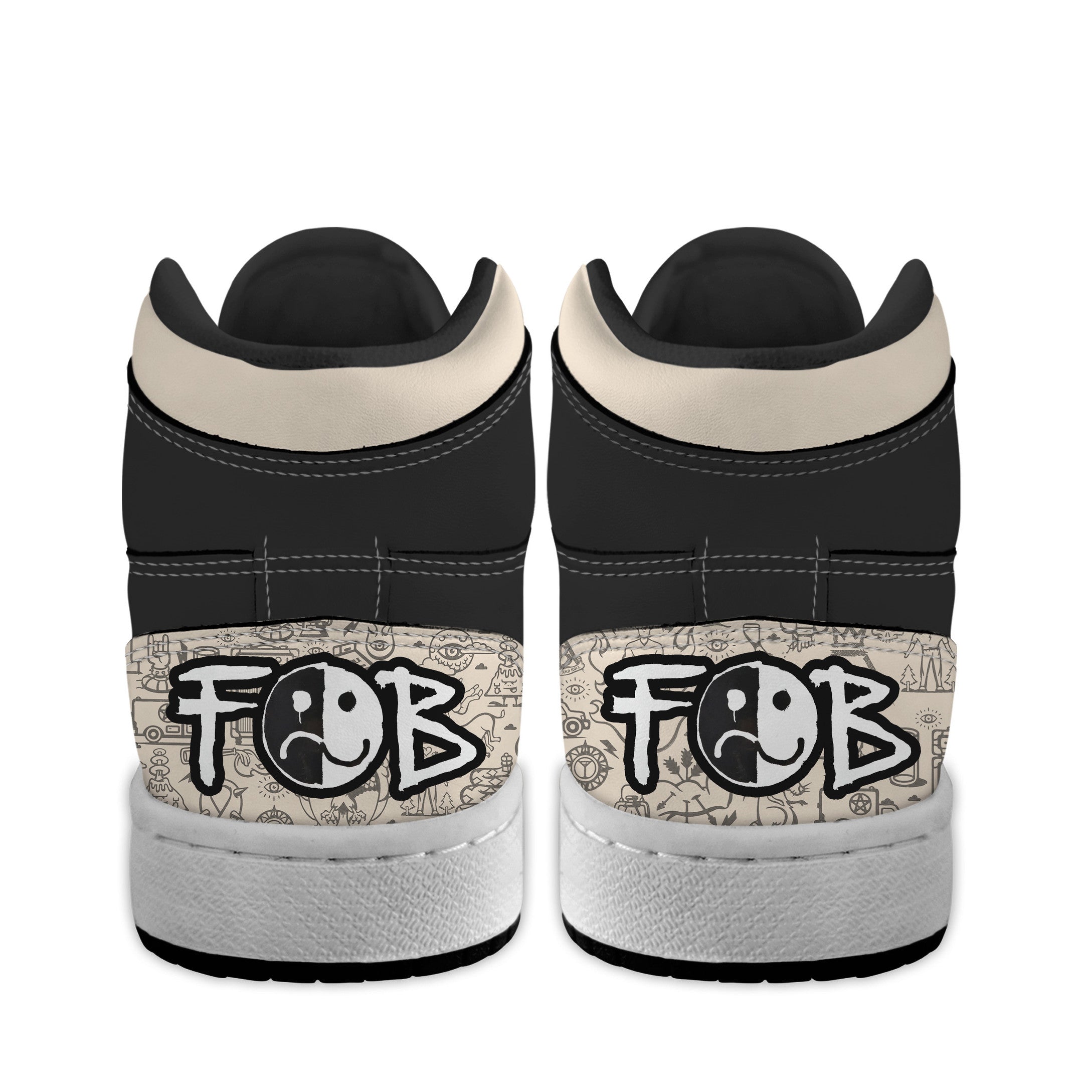 Ideafootwear Fall Out Boy AJ1 High Sneakers Shoes For Men And Women 4