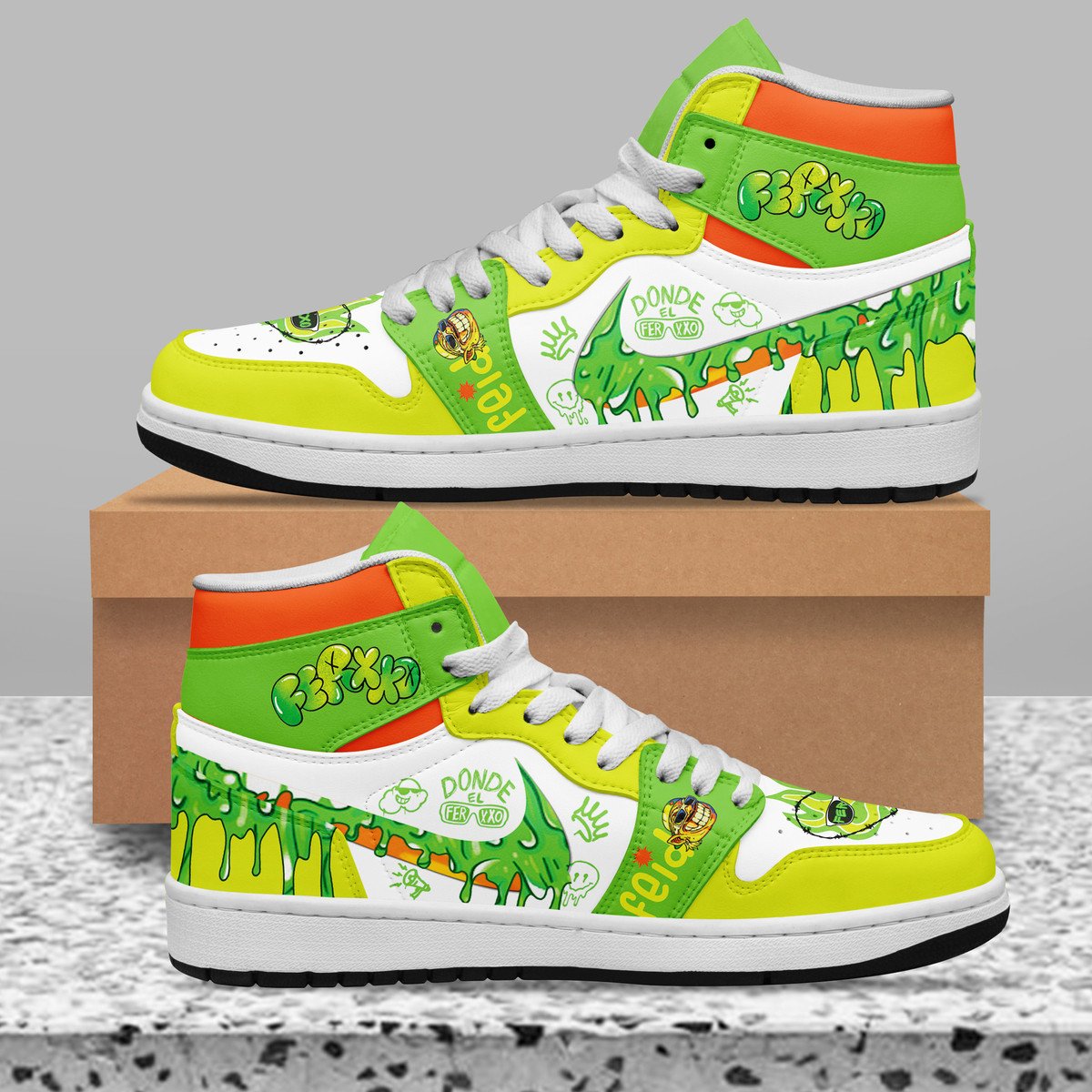 Ideafootwear Feid AJ1 High Sneakers Shoes For Men And Women 1