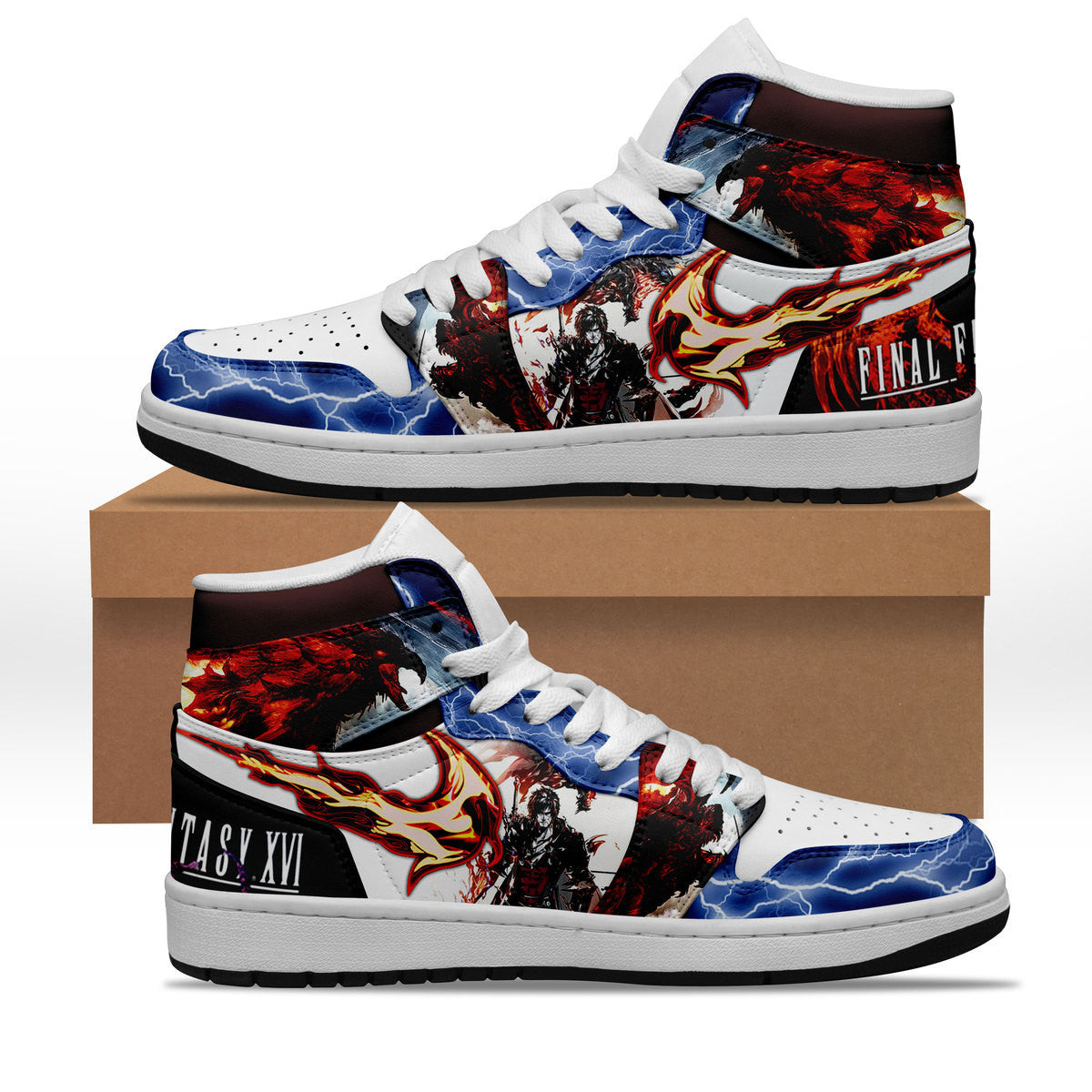 Ideafootwear Final Fantasy AJ1 High Sneakers Shoes For Men And Women 1