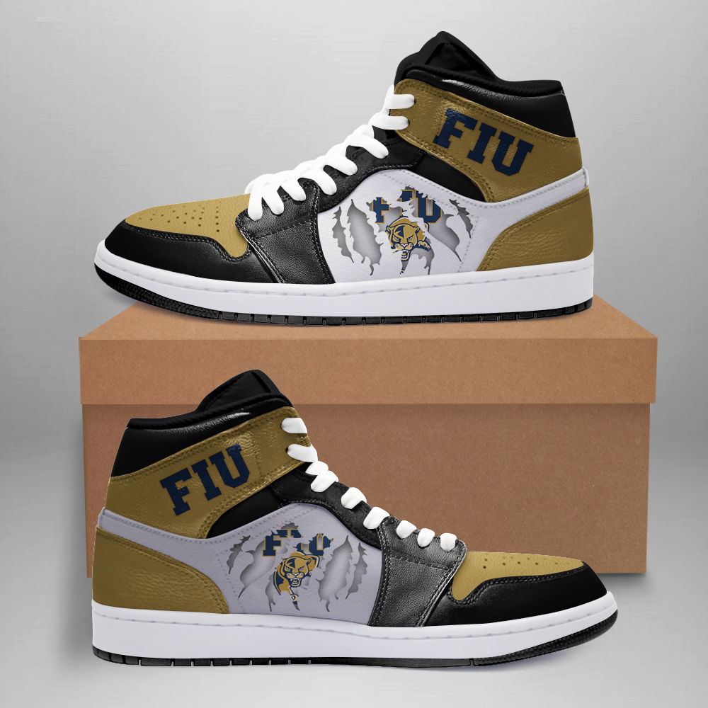 Ideafootwear FIU Panthers AJ1 High Sneakers Shoes For Men And Women 1