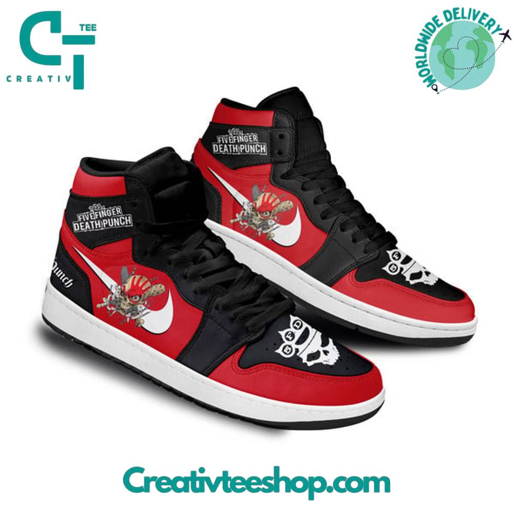 Ideafootwear Five Finger Death Punch AJ1 High Sneakers Shoes For Men And Women 2