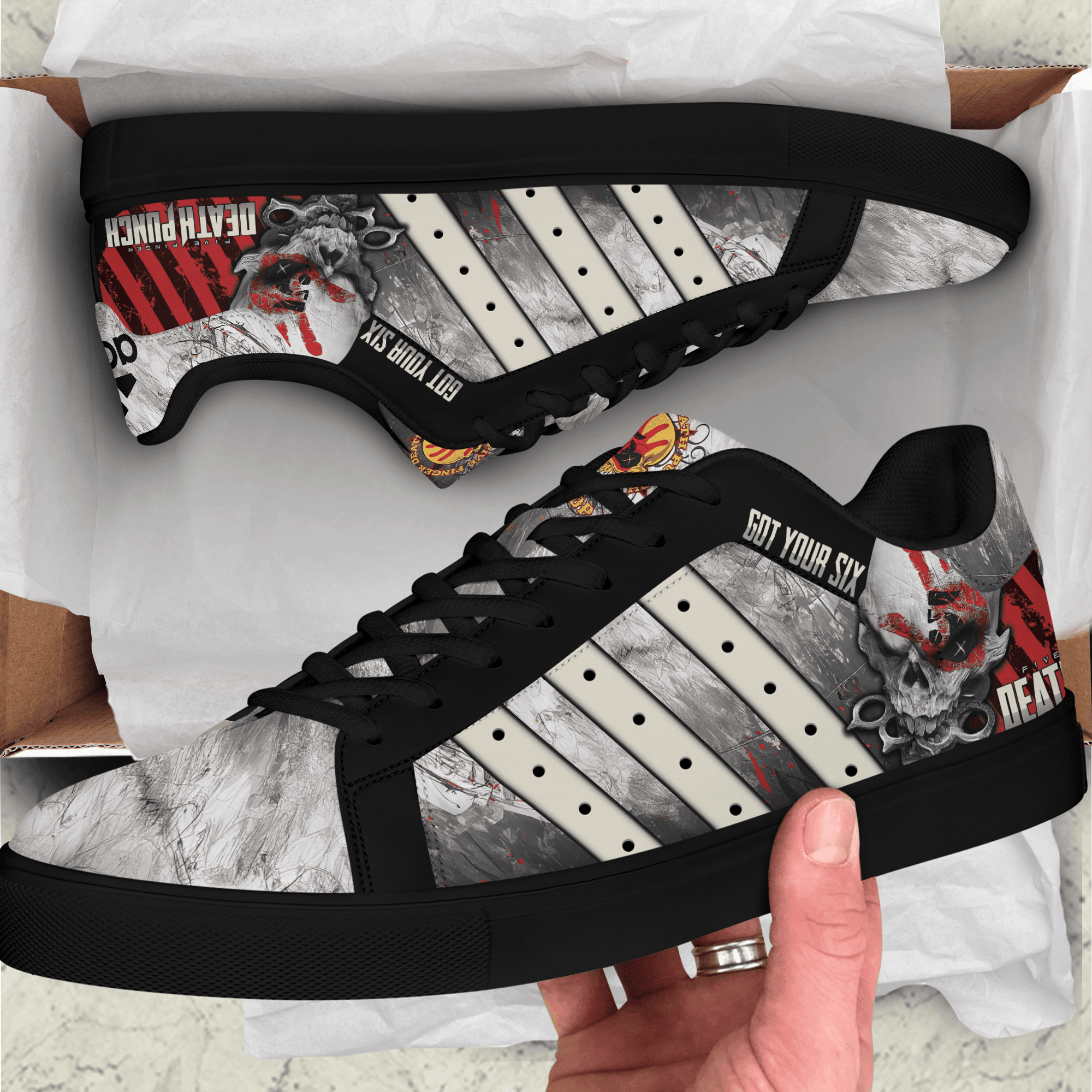 Ideafootwear Five Finger Death Punch Skate Stan Shoes Sneakes For Men And Women  1