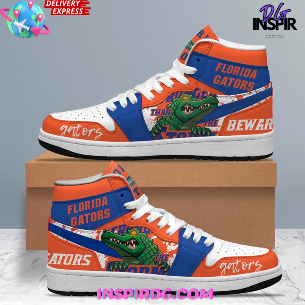 Ideafootwear Florida Gators AJ1 High Sneakers Shoes For Men And Women 6
