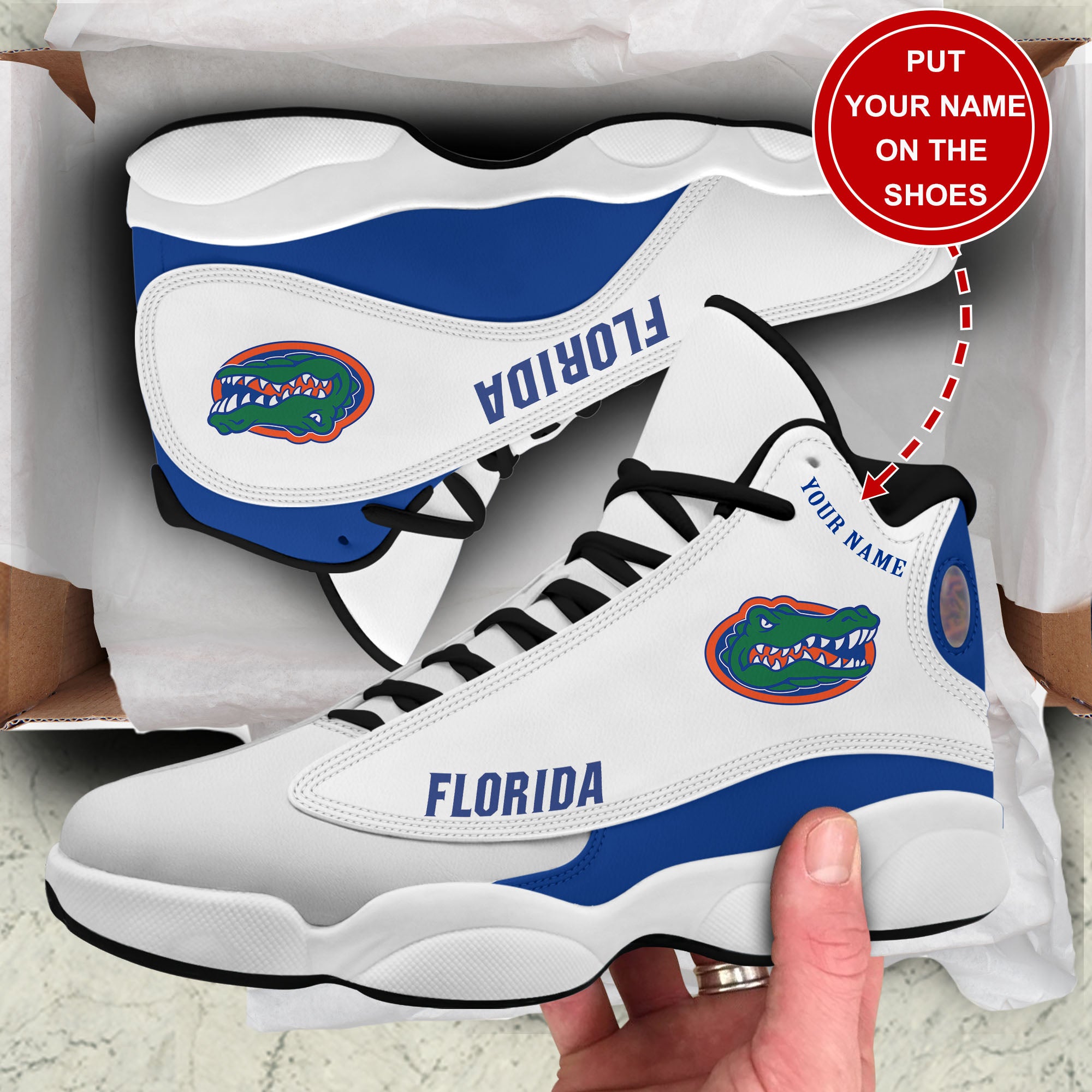 Ideafootwear Florida Gators AJ13 Sneakers Shoes For Men And Women 2