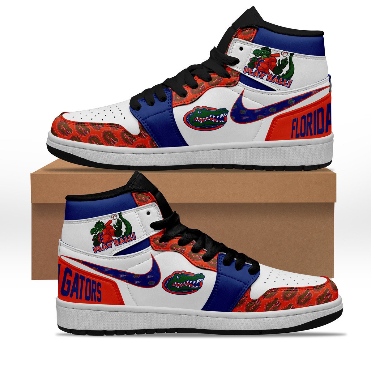 Ideafootwear Florida Gators AJ1 High Sneakers Shoes For Men And Women 8