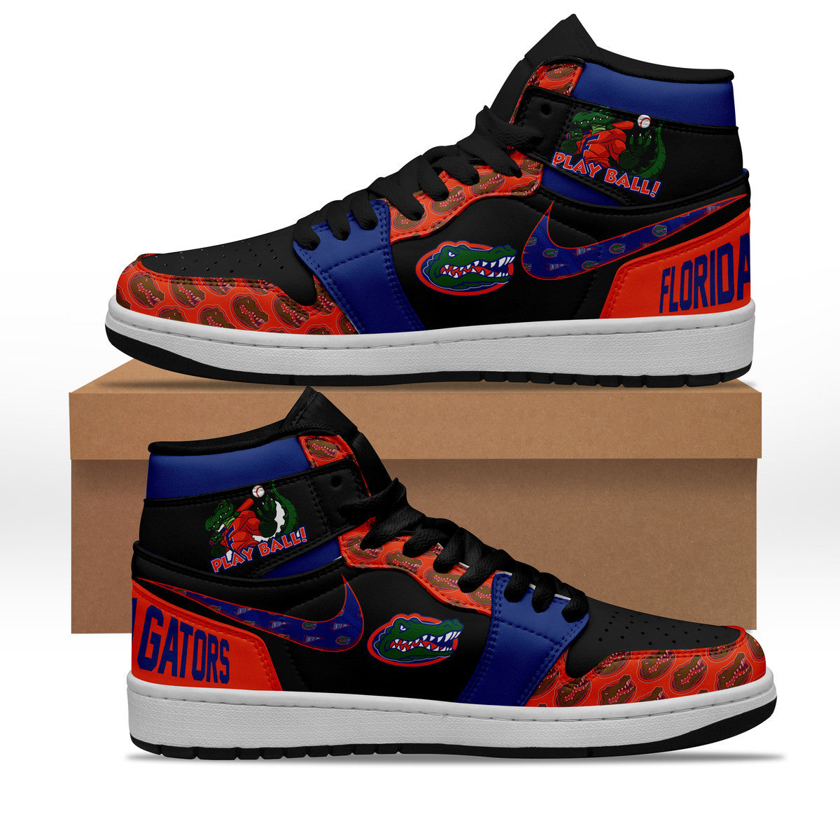 Ideafootwear Florida Gators AJ1 High Sneakers Shoes For Men And Women 7
