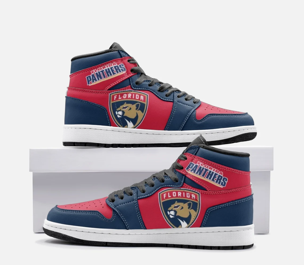 Ideafootwear Florida Panthers AJ1 High Sneakers Shoes For Men And Women 9