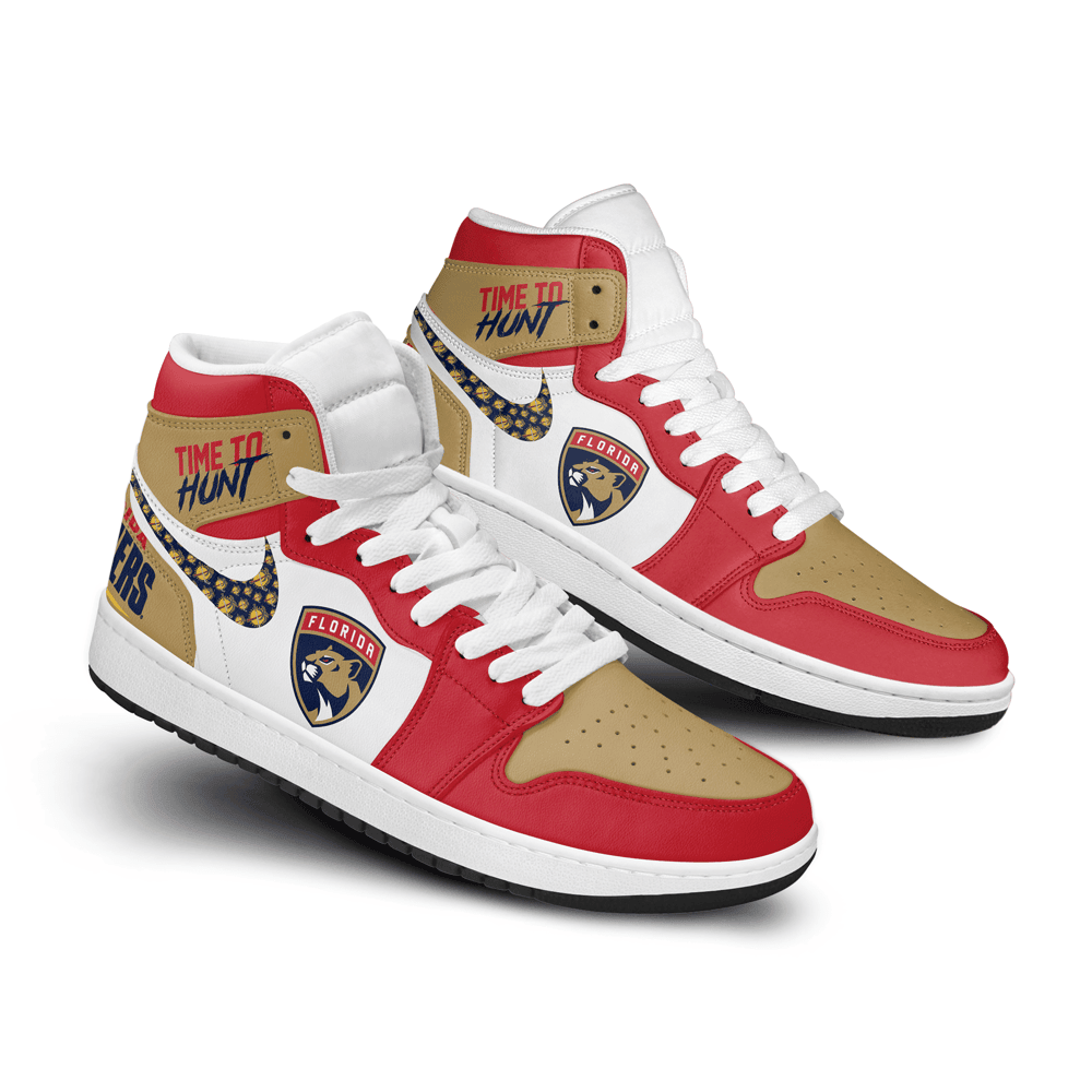 Ideafootwear Florida Panthers AJ1 High Sneakers Shoes For Men And Women 14