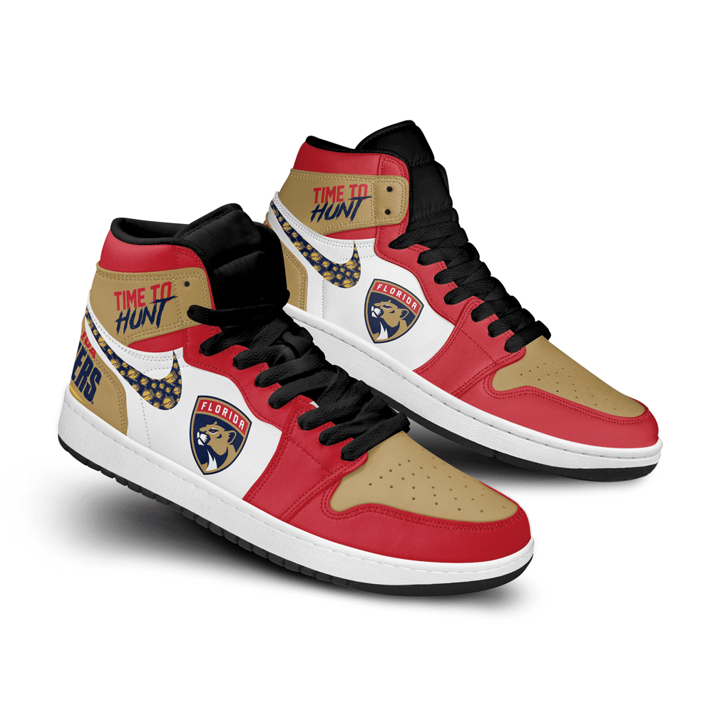 Ideafootwear Florida Panthers AJ1 High Sneakers Shoes For Men And Women 15