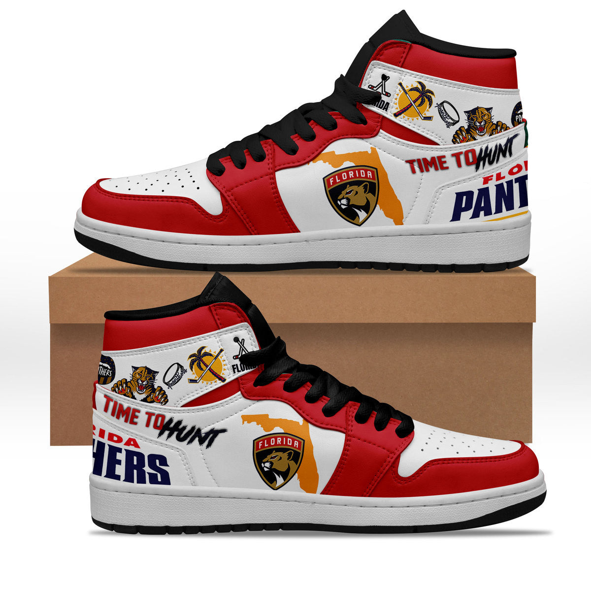 Ideafootwear Florida Panthers AJ1 High Sneakers Shoes For Men And Women 13