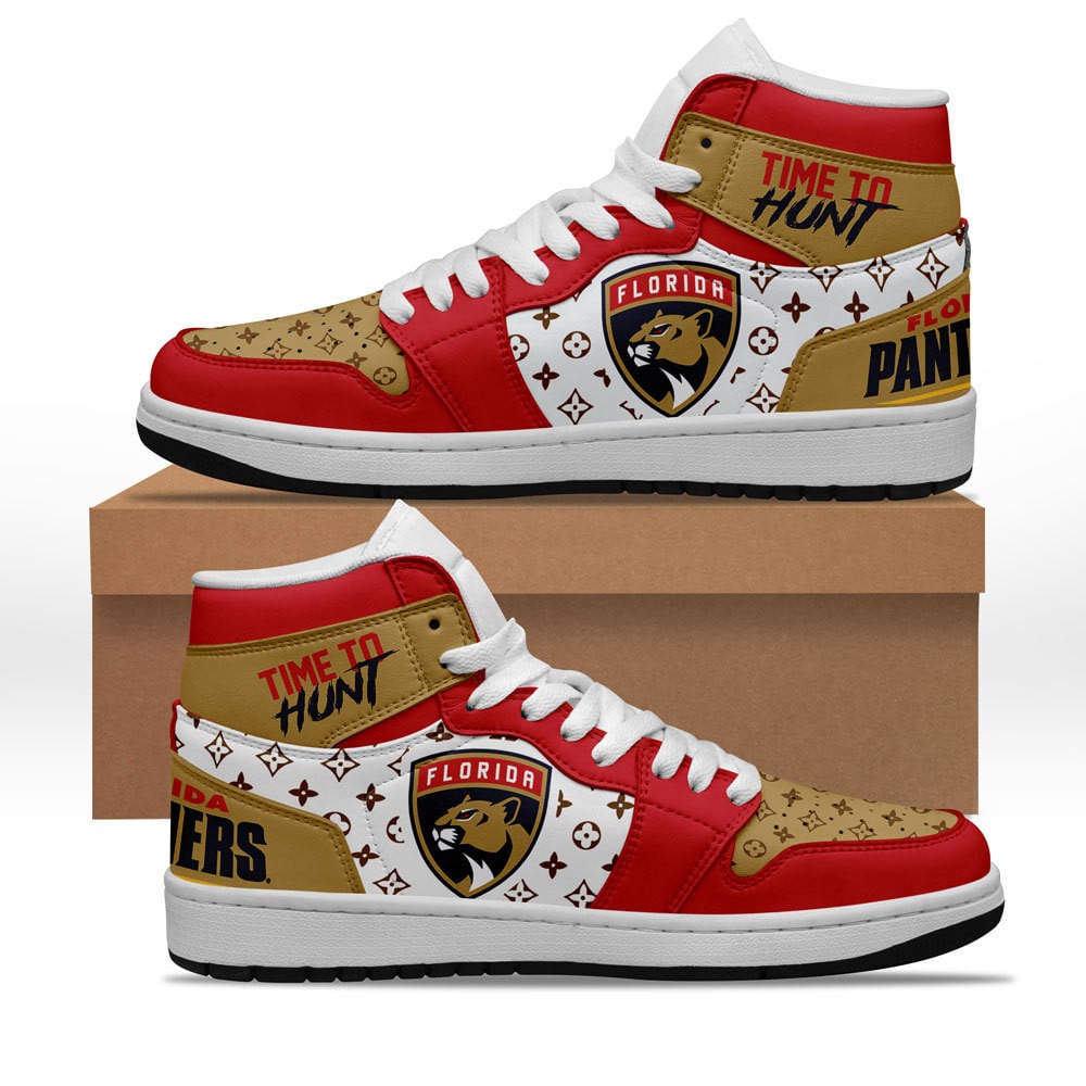 Ideafootwear Florida Panthers AJ1 High Sneakers Shoes For Men And Women 16