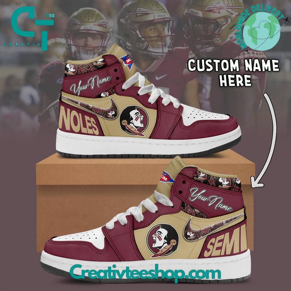 Ideafootwear Florida State Seminoles AJ1 High Sneakers Shoes For Men And Women 2