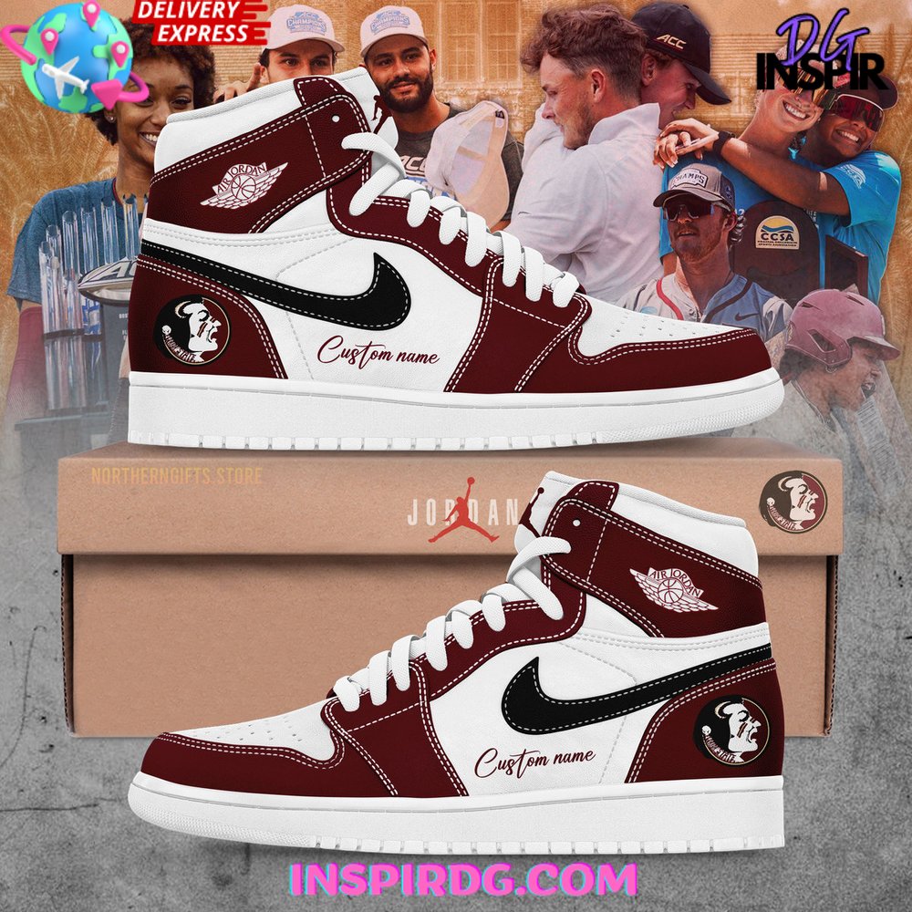 Ideafootwear Florida State Seminoles AJ1 High Sneakers Shoes For Men And Women 1