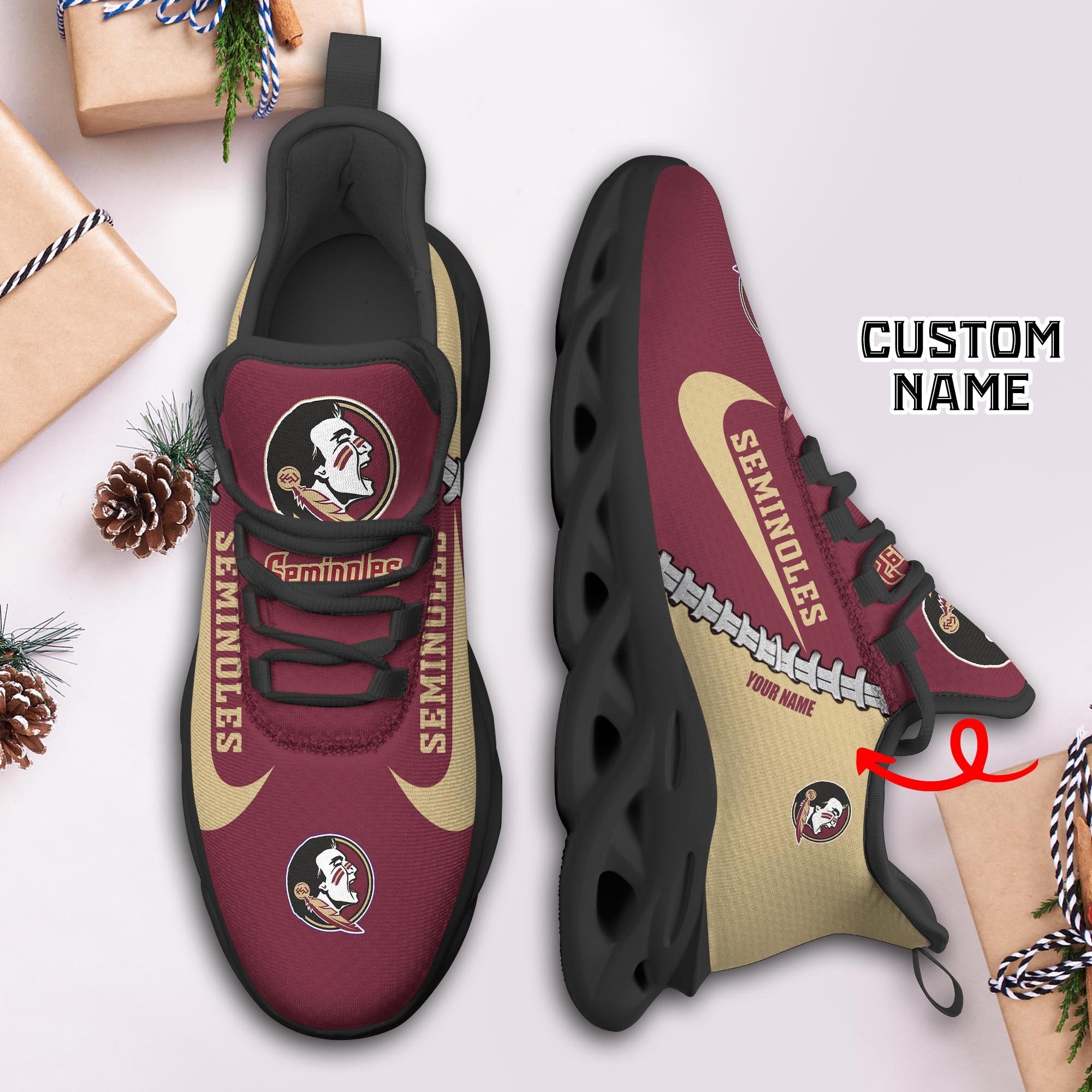 Ideafootwear Florida State Seminoles Max Soul Shoes Sneakers For Men And Women 2