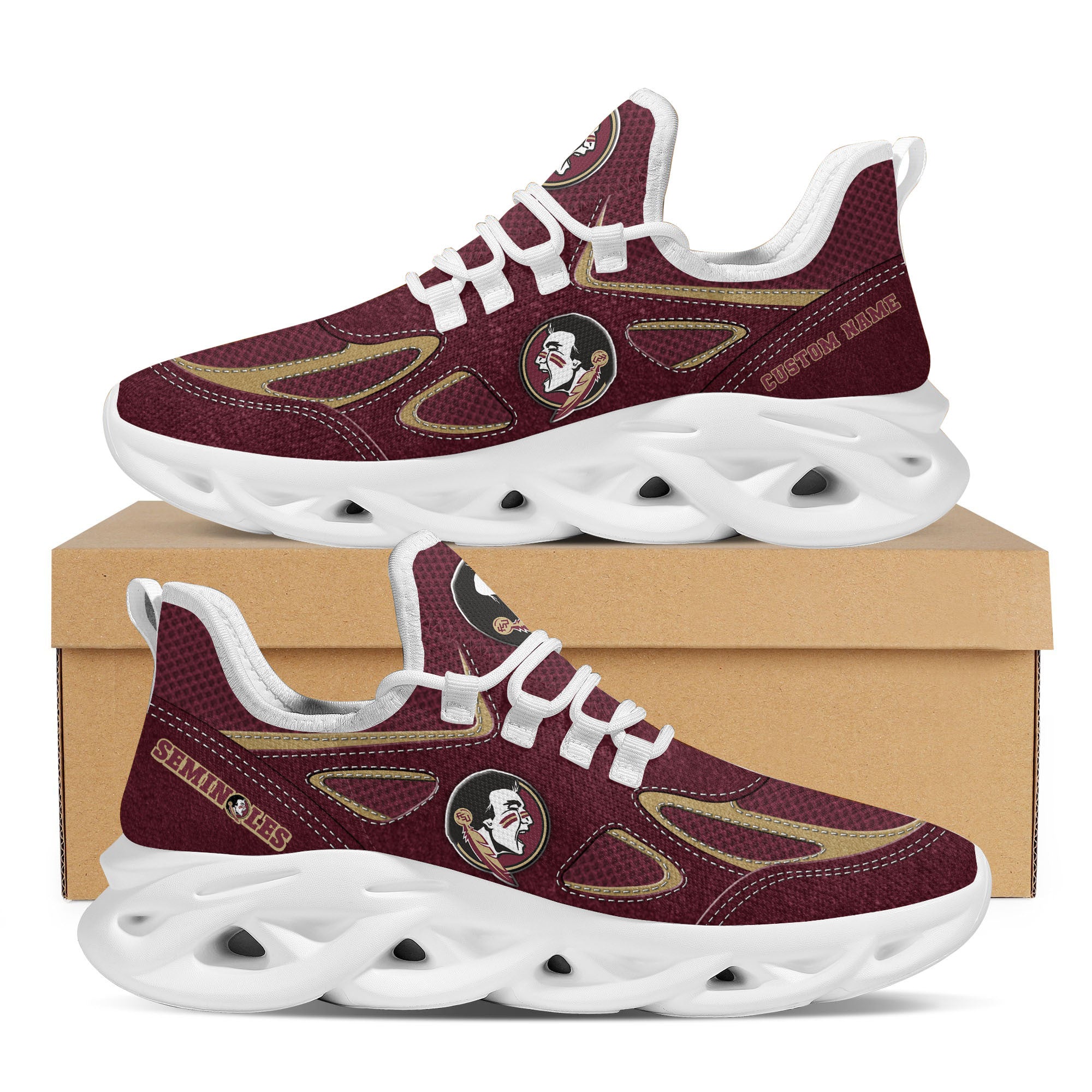 Ideafootwear Florida State Seminoles Max Soul Shoes Sneakers For Men And Women 4